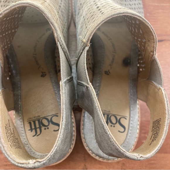 Sofft Leather Nalda Slingback Peep Toe Perforated Cut Out Sandals Bootie Sz 8 - Picture 6 of 7